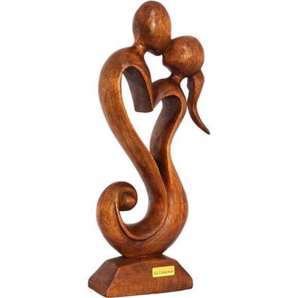 Collection 12" Wooden Handmade Abstract Sculpture Statue Handcrafted - Picture 2 of 5